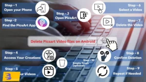 Delete PicsArt Video Files on Android